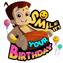 Smile Its Your Birthday Chhota Bheem GIF - Smile Its Your Birthday Chhota Bheem Say Cheese Its Your Birthday GIFs