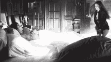 Jumping Cuddles Bed GIF - Jumping Cuddles Bed Couple GIFs