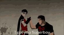 I Got You Superboy GIF - I Got You Superboy Robin GIFs