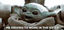 Baby Yoda Mandalorian GIF - Baby Yoda Mandalorian Driving To Work GIFs