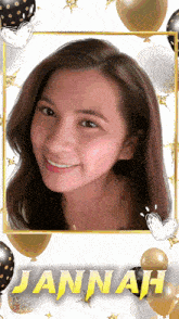 a picture of a girl with the name jannah written on it