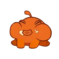 a cartoon drawing of a pumpkin with a big mouth