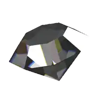 a diamond shaped object with a white background