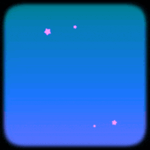 a blue background with pink stars and arabic writing on it