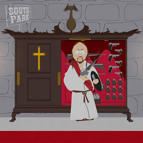 Lock And Load Jesus Christ GIF - Lock And Load Jesus Christ South Park - Discover & Share GIFs