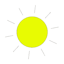green sun yellow power spin