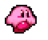 a pixel art of kirby from super mario bros .