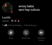 a screenshot of a person 's profile that says lwth on it