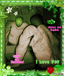 a picture of a man with the words miss you babe written on it