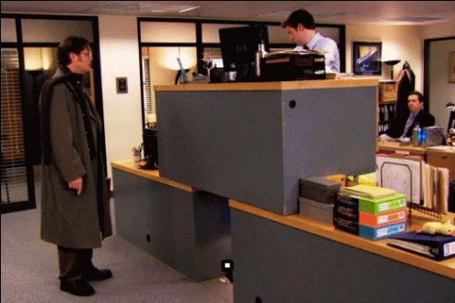 The Office Quad Desk GIF - The Office Quad Desk Jim - Discover & Share GIFs
