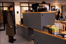 The Office Quad Desk GIF - The Office Quad Desk Jim GIFs