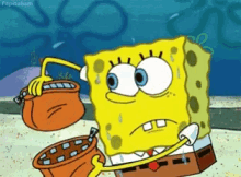 Spongebob Bag GIF - Spongebob Bag Nervous GIFs