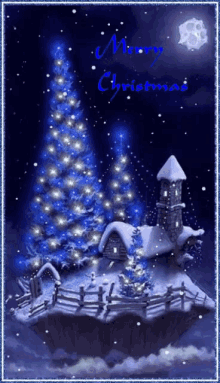 Blue Christmas Merry Christmas GIF