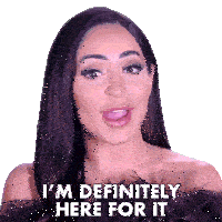Im Definitely Here For It Angelina Pivarnick Sticker - Im Definitely Here For It Angelina Pivarnick Jersey Shore Family Vacation Stickers