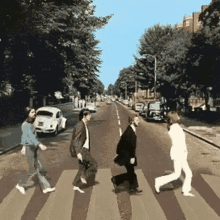 Beatles Walking GIF - Beatles Walking Pedestrial Lane GIFs