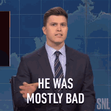 He Was Mostly Bad Saturday Night Live GIF - He Was Mostly Bad Saturday Night Live Snl Weekend Update GIFs