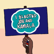 I Elected Joe And Kamala Protest Sign GIF - I Elected Joe And Kamala Protest Sign Joe And Kamala GIFs