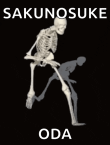 Spooky Skeleton Walk GIF
