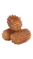 a statue of a cat sitting on top of a barrel with a white background