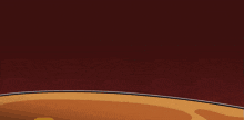 a cartoon drawing of a sword being swung against a red background