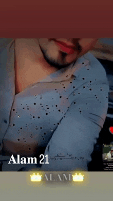 a man with a beard and the name alam 21