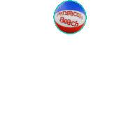 a colorful beach ball with a yellow center is on a white background
