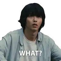 a man with a surprised look on his face is asking the question what