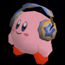 Kirby Headphones GIF
