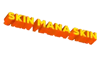a 3d rendering of the words skin mana skin on a white background