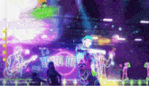 a man is dancing on a stage in front of a sign that says todo de