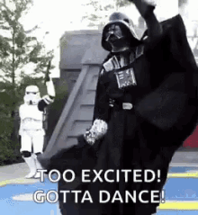 Darth Vadar Too Excited GIF - Darth Vadar Too Excited Star Warch GIFs
