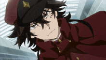 a cartoon character wearing a hat and a red cape