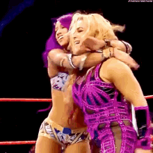 Sasha Banks Natalya GIF - Sasha Banks Natalya Group Hug GIFs