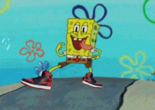 Sponge Bob Jordan GIF - Sponge Bob Jordan Sneakers GIFs