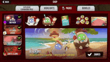 a screenshot of a game that says beach day on it