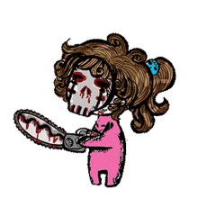 chainsaw bloody cute horror massacre