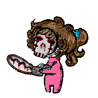 Chainsaw Bloody Sticker - Chainsaw Bloody Cute Stickers