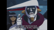 a man in a mask says it shouldn t be thrown back