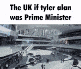 the uk if tyler alan was prime minister is shown in a futuristic image