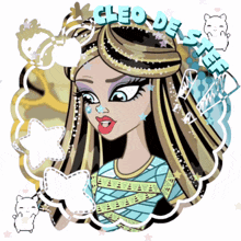a cartoon drawing of cleo de stef