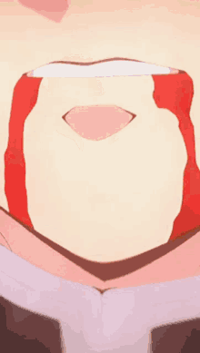 a close up of a cartoon character with blood on his face
