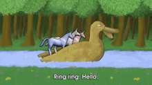 You Have A Bad Connection! GIF - Charlie The Unicorn Ring Hello GIFs