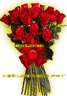 boldog sz%C3%BClet%C3%A9snapot happy birthday roses flowers bouquet