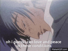 Oh I Guess I Can Love And Peace In These Conditions Wolfwood GIF - Oh I Guess I Can Love And Peace In These Conditions Wolfwood Trigun GIFs