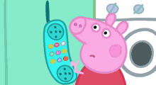 hang up peppa pig hanging up phone call phone