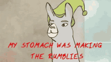 Llamas With Hats Carl GIF - Llamas With Hats Carl My Stomach Was Making The Rumbles GIFs