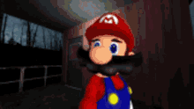 mario mustache red hat pointing