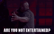 are you not entertained entertained served showing off shaq