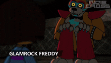 a cartoon character with the word indie on it