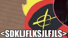 sdkljflksjlfils is written on a red and black image